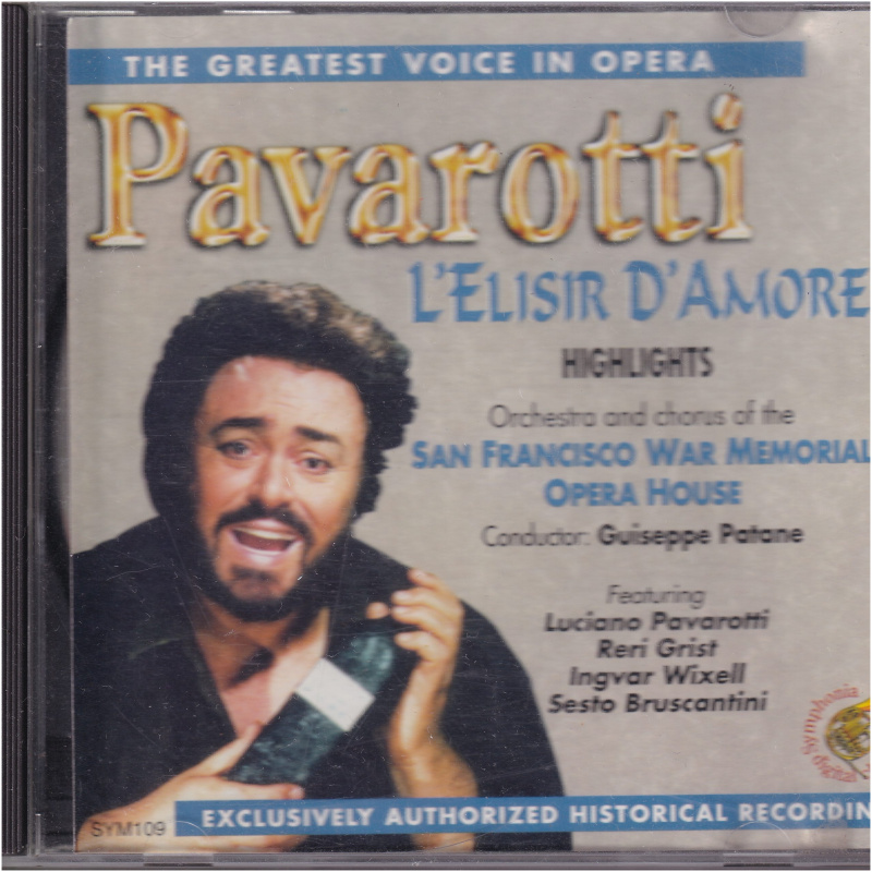 Pavarotti - L`Elisir D`Amore CD - The Greatest Voice in Opera