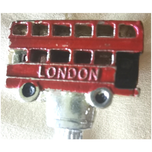 Red London Bus Design, England Silver Plated Souvenir Spoon