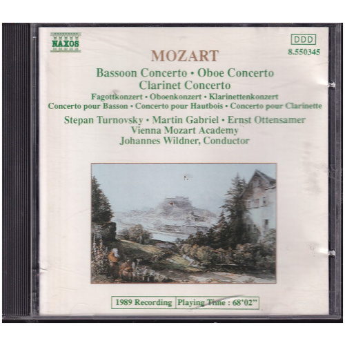 Mozart - Johannes Wildner – Bassoon Concerto • Oboe Concerto • Clarinet Concerto CD