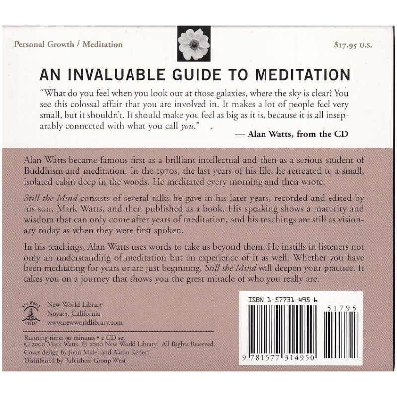 Still the Mind - An Introduction to Meditation by Alan Watts 2-CD Set