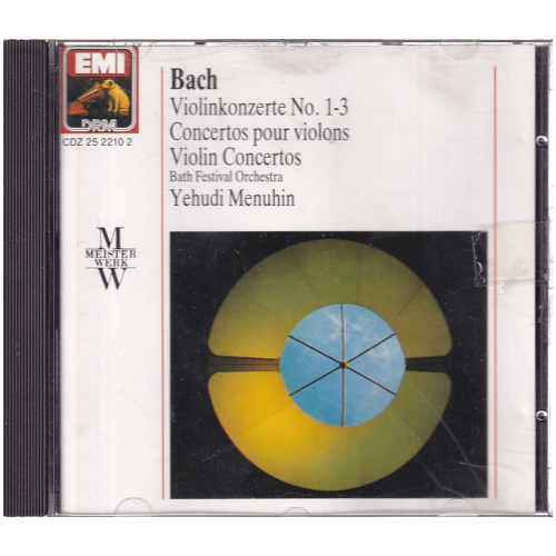 Bach - Bath Festival Orchestra, Yehudi Menuhin – Violinkonzerte No. 1-3 CD